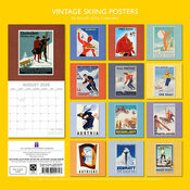 Calendrier  2026 Affiches Ski Rétro Vintage