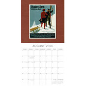 Calendrier Mural 2026  Ski Rétro Vintage