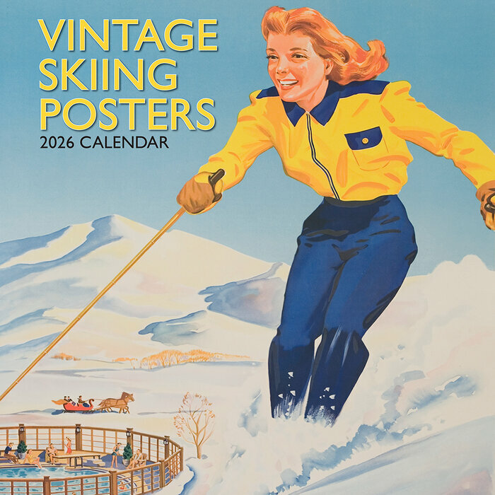 Calendrier Mural 2026 Affiches Ski Rtro Vintage