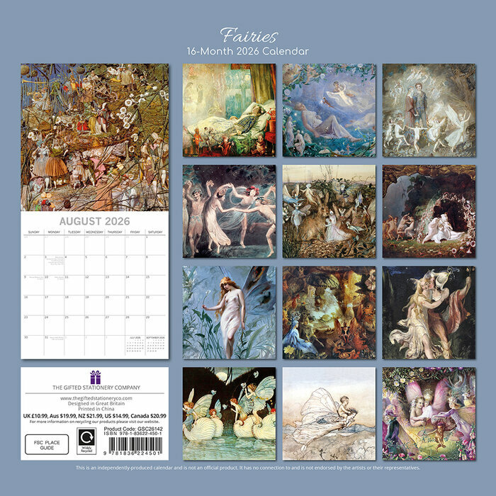 Calendrier 2026 Dessins Fes et Frie