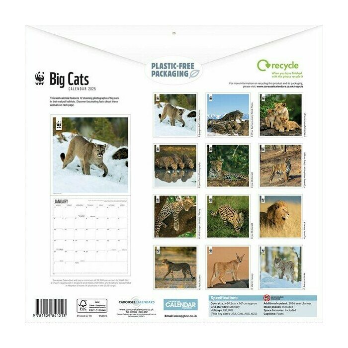 Calendrier papier 2025 Grands Flins WWF