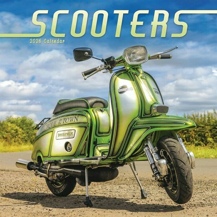 Calendrier mural 2025 Scooters Vintage Rtro