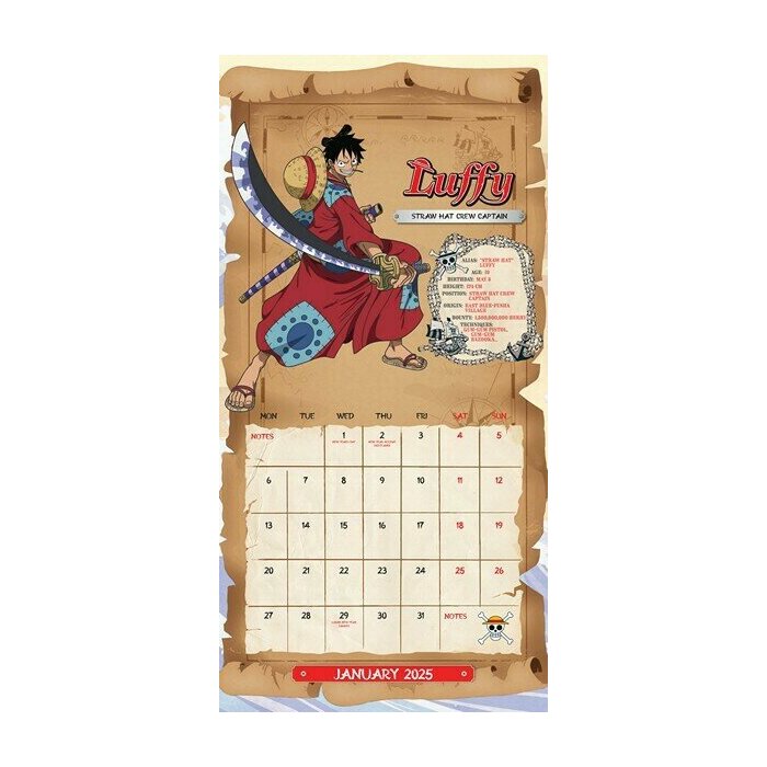 Calendrier 2025 Manga One Piece