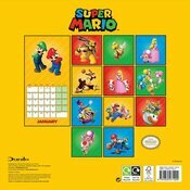 Calendrier papier 2025 Super Mario Jeux Vidéo