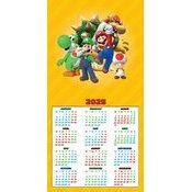 Calendrier 2025 Super Mario Jeux Vidéo