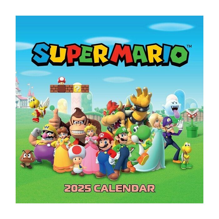 Calendrier Mural 2025 Super Mario Jeux Vidéo