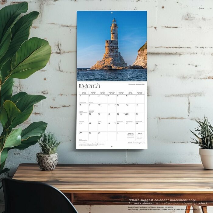 Calendrier papier 2026 Les Plus Beaux Phares du Monde