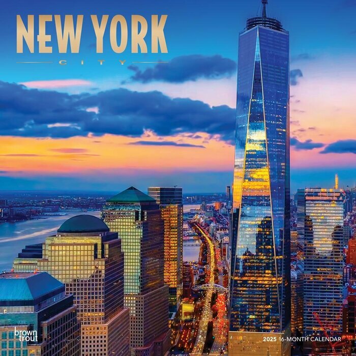 Calendrier Mural 2025 New York Etats-Unis