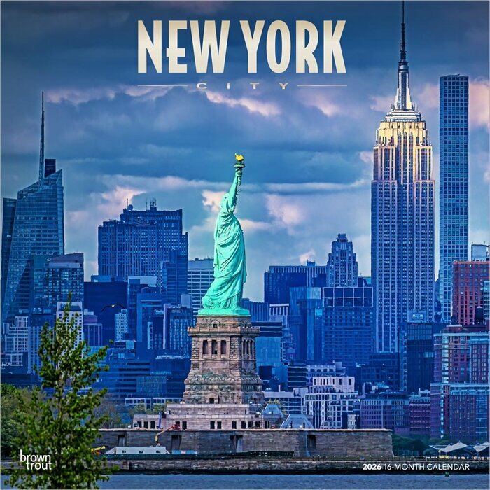 Calendrier papier 2026 New York Etats-Unis