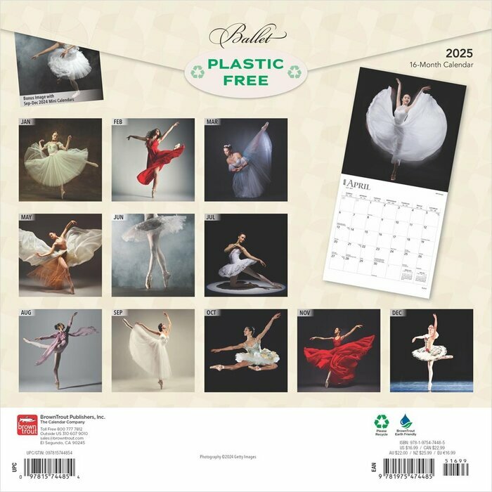 Calendrier Papier 2025 Danse Classique Opéra Danseuse