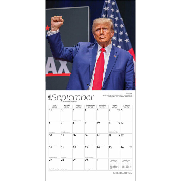 Calendrier 2025 Donald J. Trump Etats-Unis