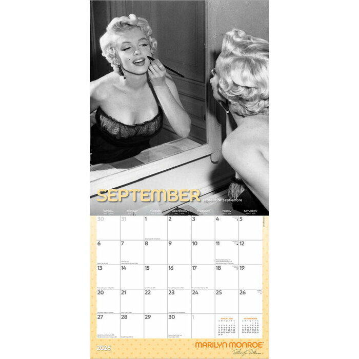 Calendrier 2025 Star Iconique Marilyn Monroe