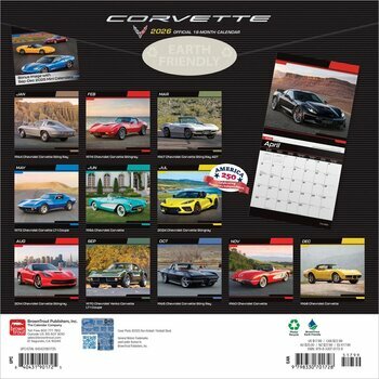 Calendrier 2026 Voitures Chevrolet Corvette