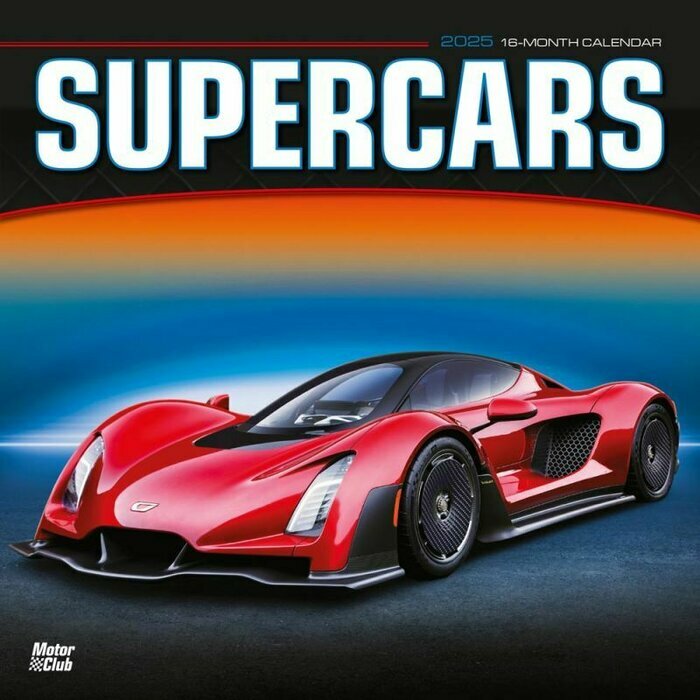 Calendrier Mural 2025 Voitures de Rêve Supercars 