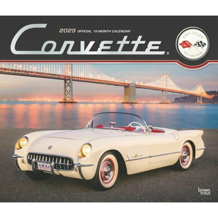 Calendrier Mural Deluxe 2025 Voitures Chevrolet Corvette