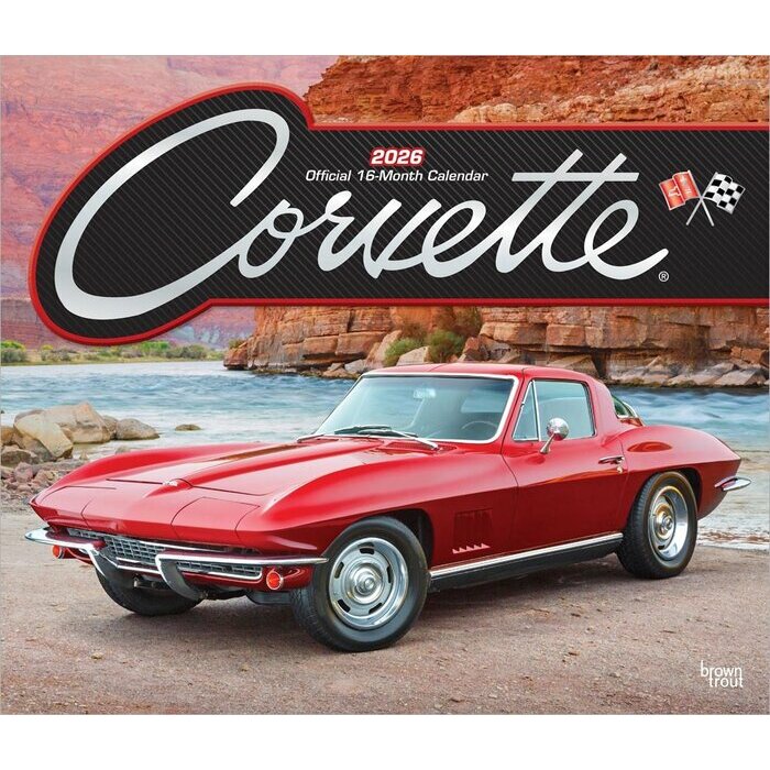 Calendrier Mural Deluxe 2026 Voitures Chevrolet Corvette