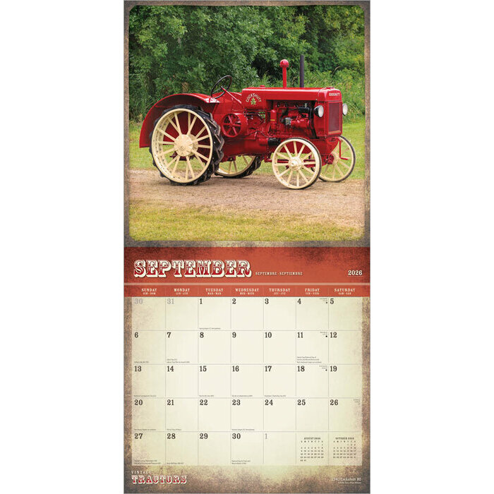 Calendrier 2025 Tracteurs Rtro Vintage 