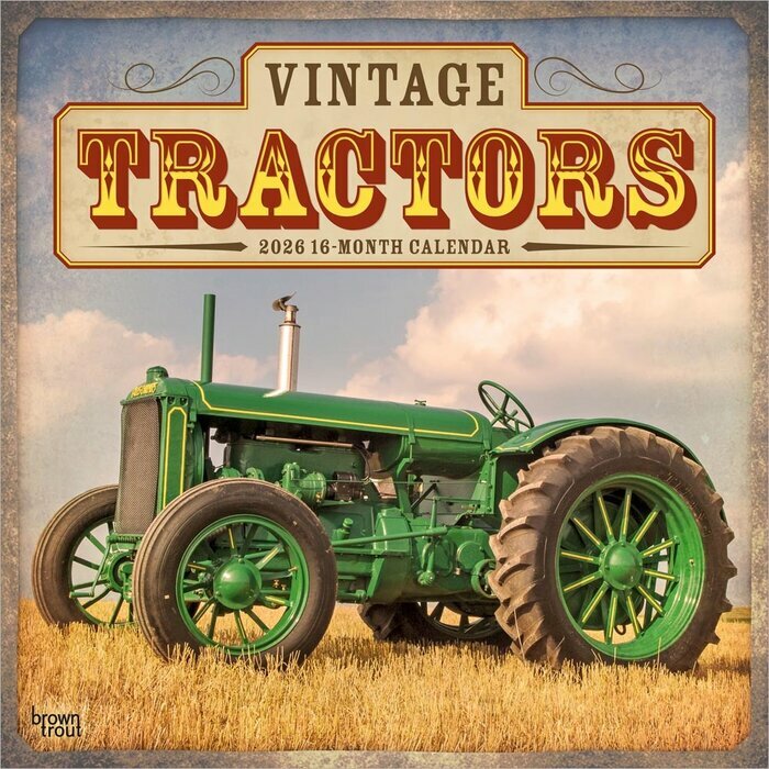 Calendrier Mural 2025 Tracteurs Rtro Vintage 