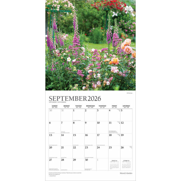 Calendrier 2025 Jardins de Claude Monet Giverny