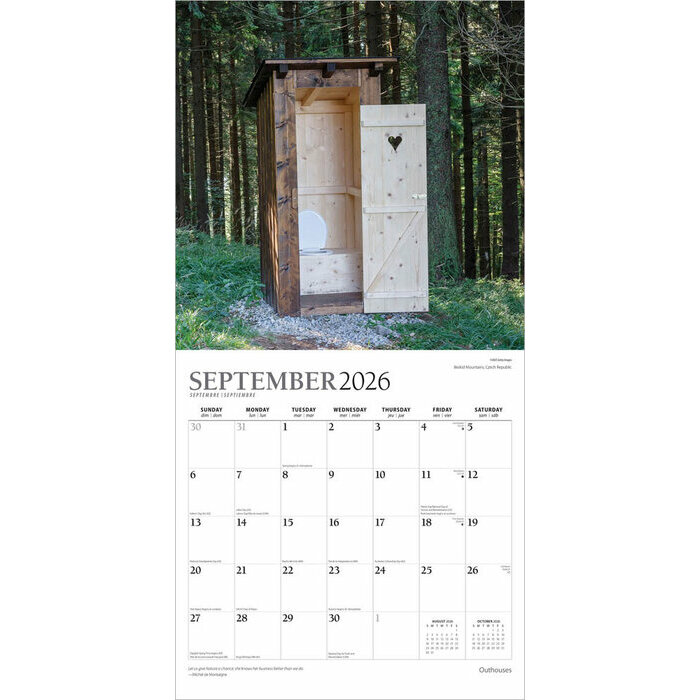 Calendrier 2025 Toilettes Extrieures Humour