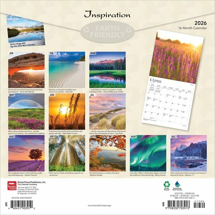Calendrier Papier 2025 Inspiration et Pensées Créatives