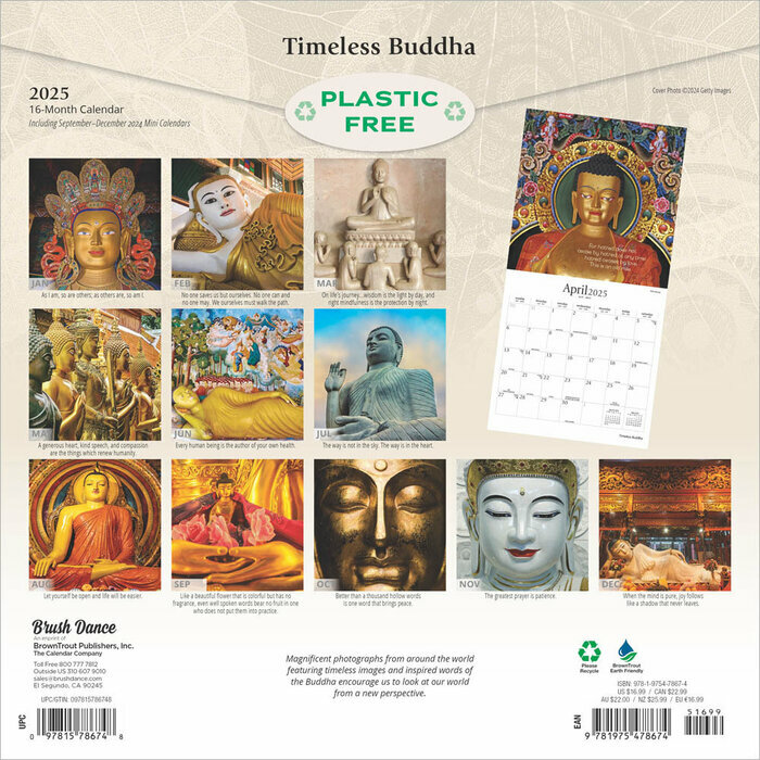 Calendrier Papier 2025 Bouddha Zen Méditation