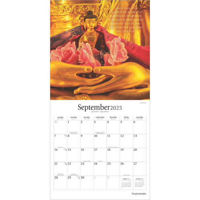 Calendrier 2025 Bouddha Zen Méditation