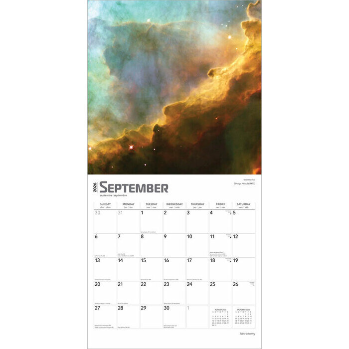 Calendrier Papier Astronomie et Planètes