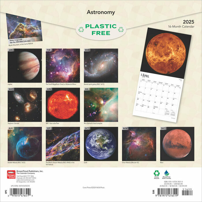 Calendrier Papier 2025 Astronomie et Planètes