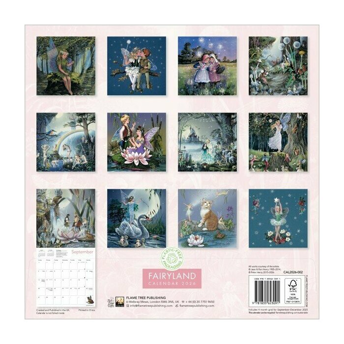 Calendrier Mural 2026 Fes et Mondes Enchants