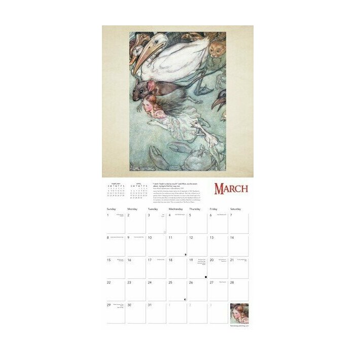 Calendrier 2025 Arthur Rackham Age d'Or