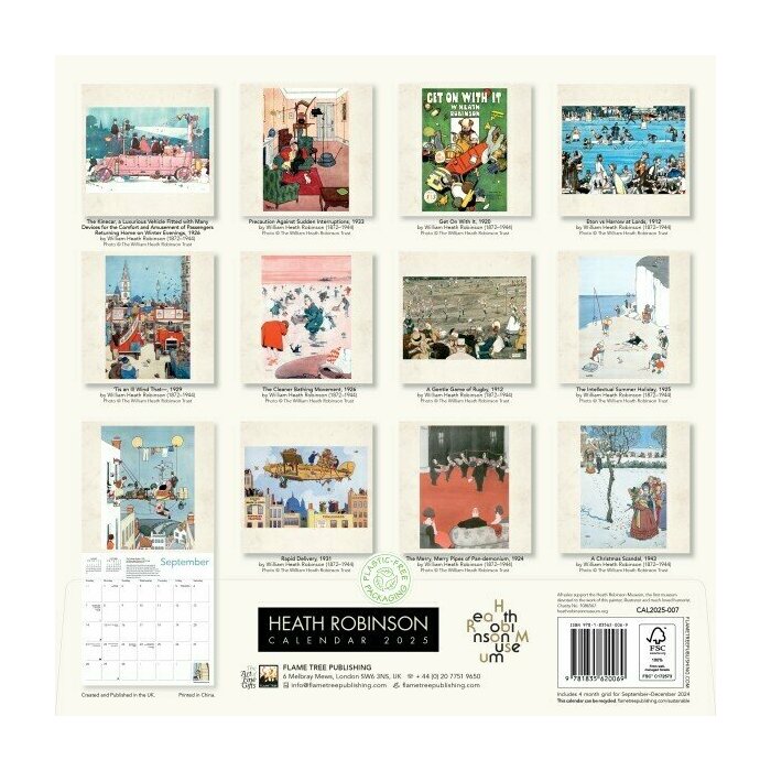 Calendrier Mural 2025Heath Robinson Engins Etranges