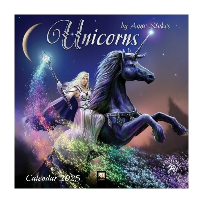 Calendrier Papier 2025 Licornes Anne Stokes Fantastiques
