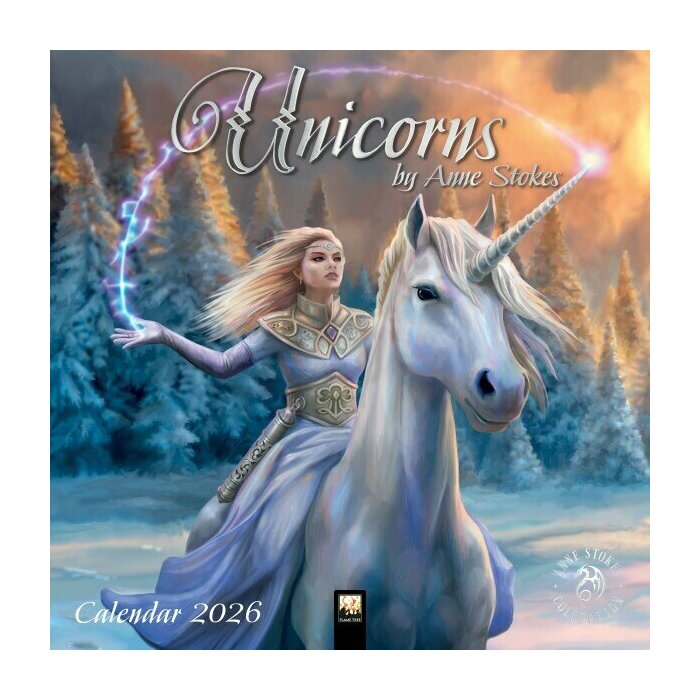 Calendrier Papier 2026 Licornes Anne Stokes Fantastiques