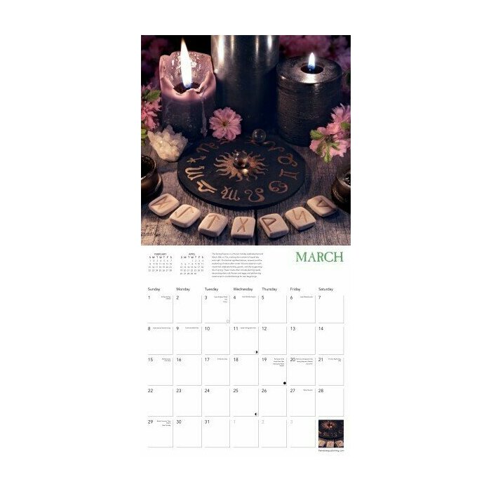 Calendrier papier 2026 Religion Paenne Wicca