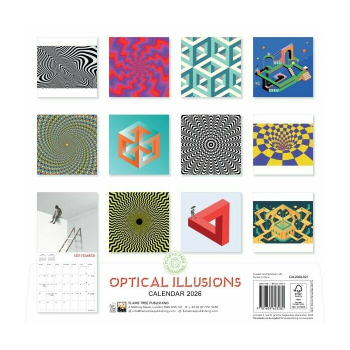 Calendrier Papier 2026 Jeux et Illusions d'Optiques 