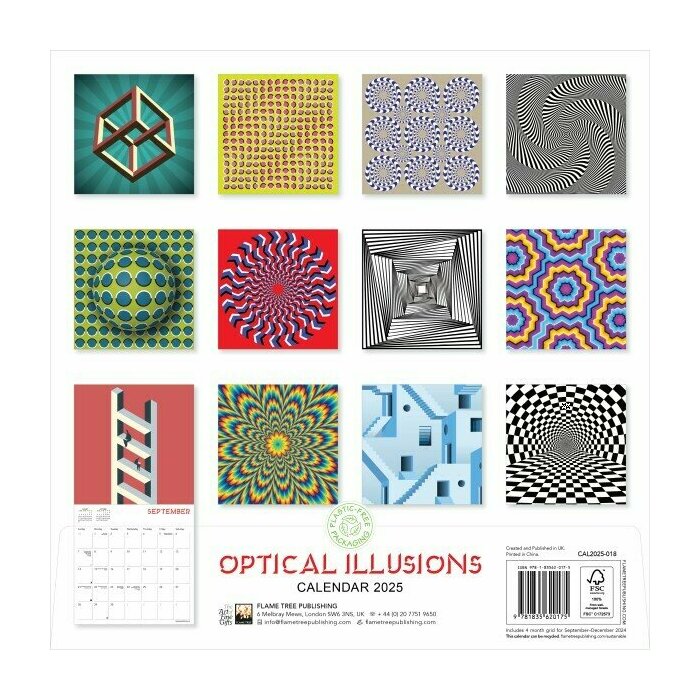 Calendrier Papier 2025 Jeux et Illusions d'Optiques 