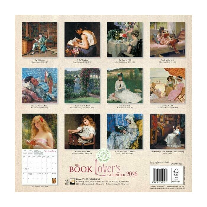Calendrier papier 2025 Passionns de Lecture Livres Lecteurs