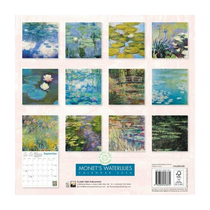 Calendrier Papier 2025 Collection de Nymphas de Claude Monet