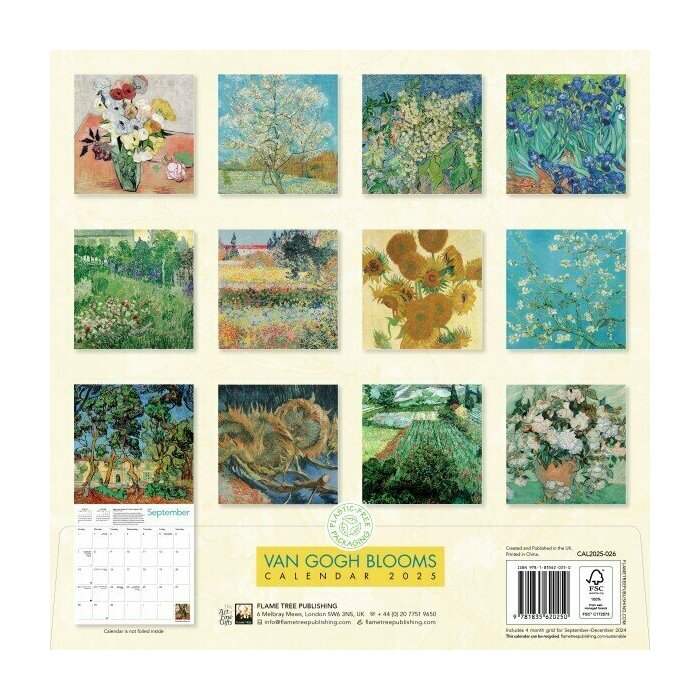 Calendrier Papier 2025 Arbres en Fleurs Vincent Van Gogh