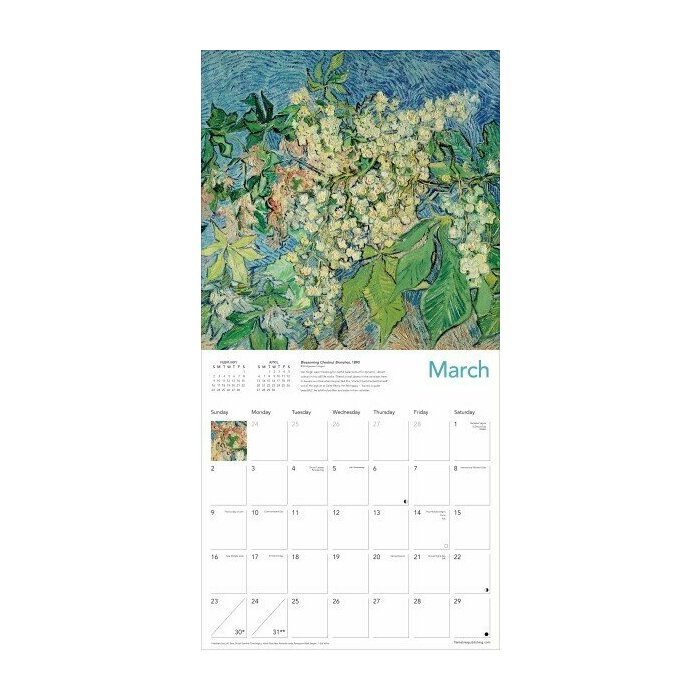 Calendrier 2025 Arbres en Fleurs Vincent Van Gogh