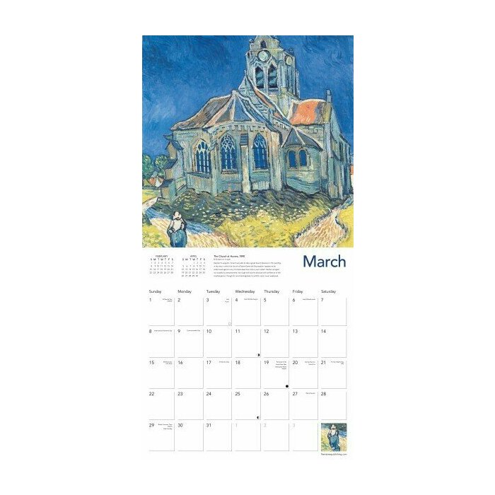 Calendrier Papier 2026 Paysages de Vincent Van Gogh