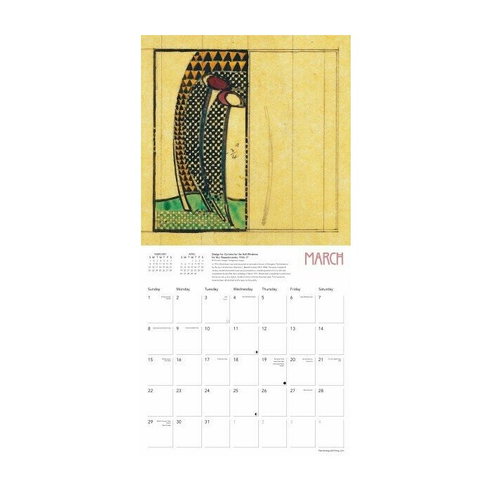 Calendrier 2025 Charles Rennie Mackintosh 