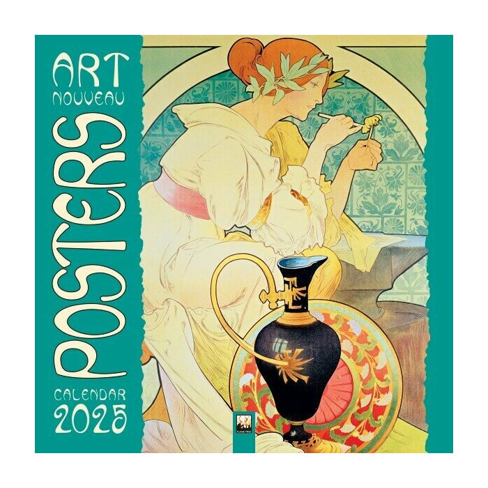 Calendrier Mural 2025 Art Nouveau Affiches Publicitaires Mucha Grasset