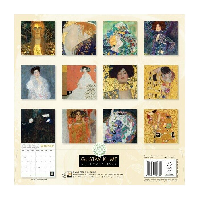 Calendrier Papier 2025 Portraits Gustave Klimt