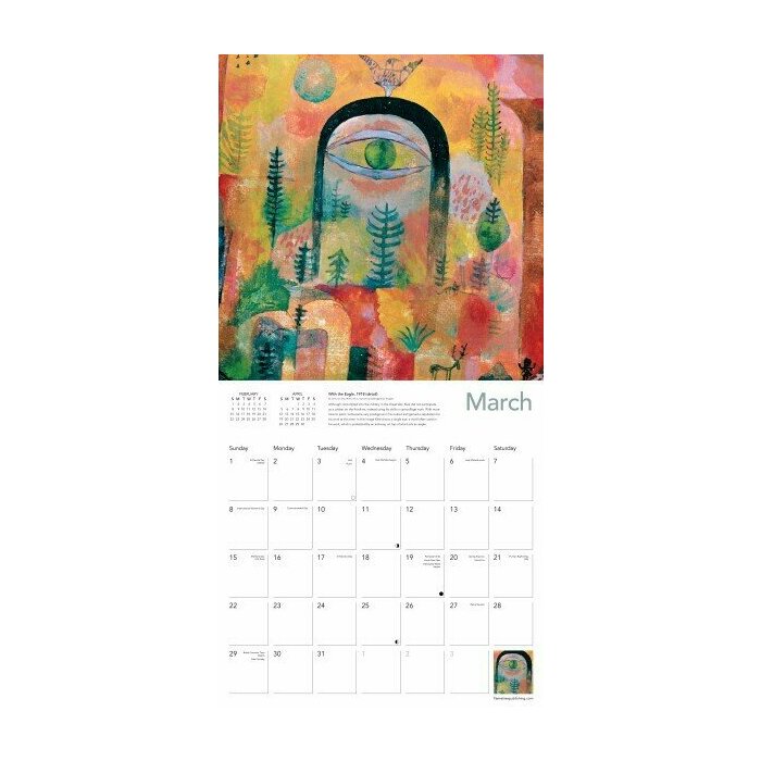Calendrier papier 2026 Paul Klee Surréalisme
