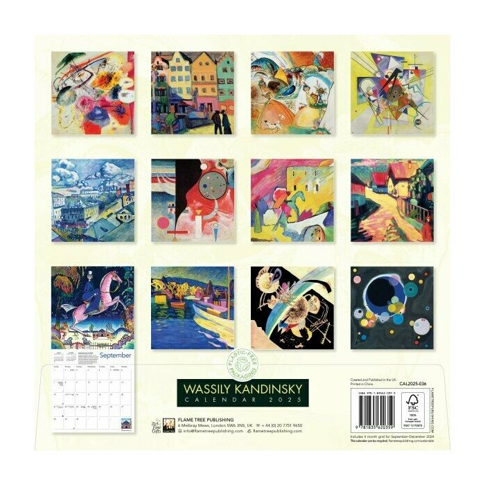 Calendrier Papier 2025 Art Abstrait Wassily Kandinsky