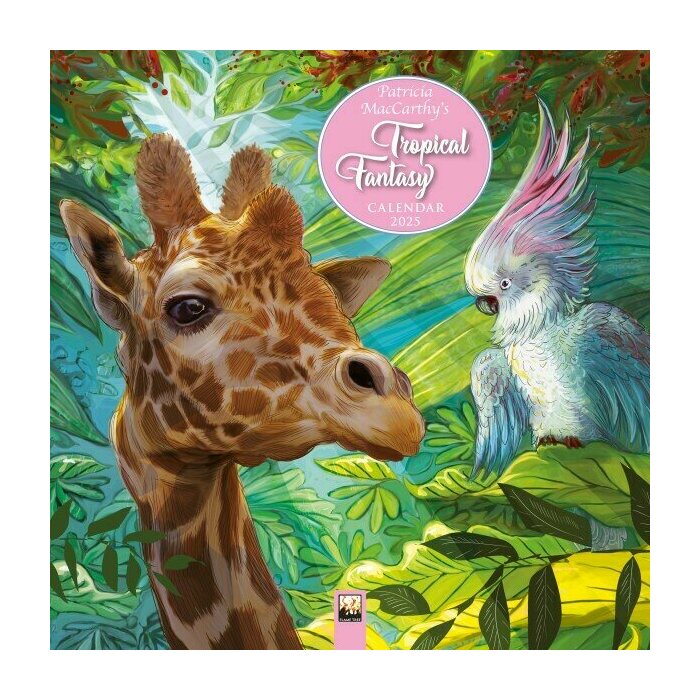 Calendrier Mural 2025 Dessins Animaux Sauvages Tropicaux
