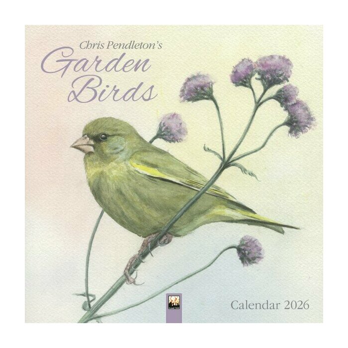 Calendrier Mural 2026 Dessins Oiseaux du Jardin Chris Pendleton