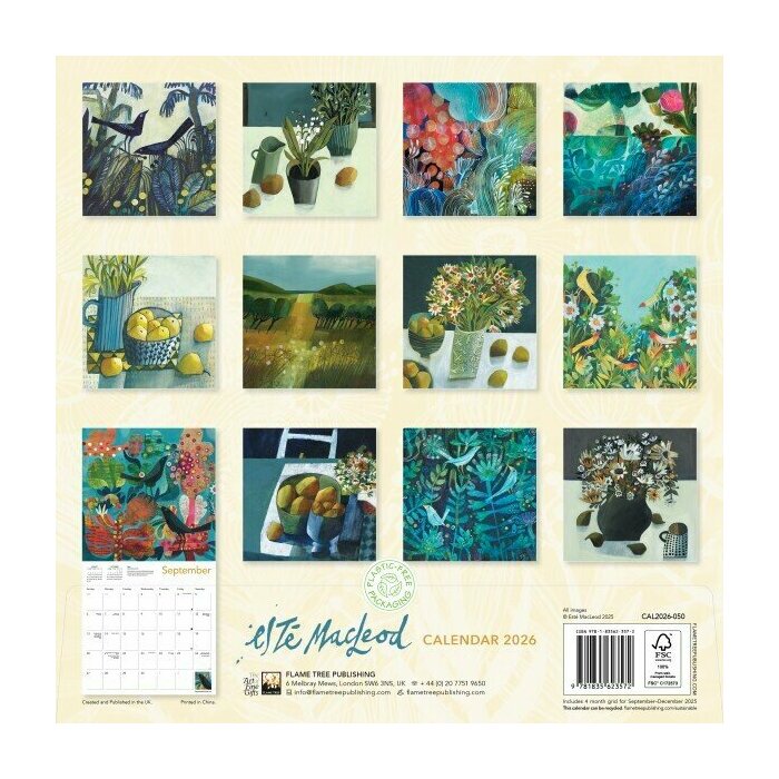 Calendrier Papier 2025 Dessins Fleurs Est Macleod